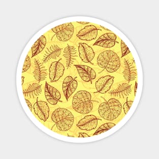 Leaf Line Art Magnet